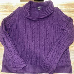 RALPH LAUREN CHAPS Women’s Size XL Sweater Long Sleeve Purple